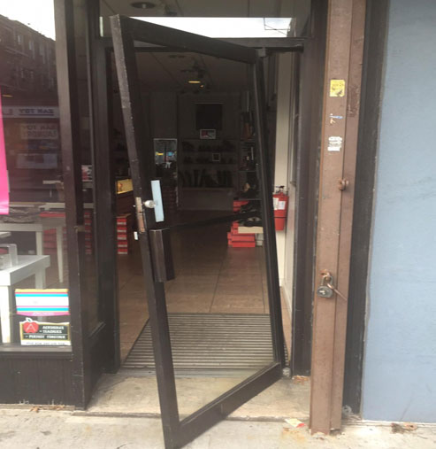 Storefront door repair Brooklyn